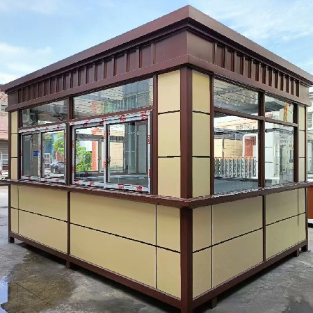 成品钢结构岗亭保安亭户外门岗值班房厂家收费站岗亭可移动门卫室