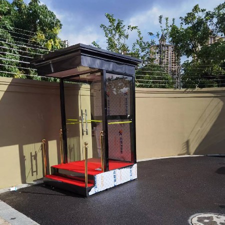 岗亭保安亭户外可移动高档售楼部楼盘站岗岗亭形象高档门卫亭中山