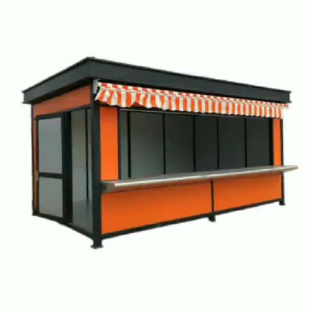 花园户外简易仿古屋凉亭小型房子售货亭保安亭移动公园售票房组装