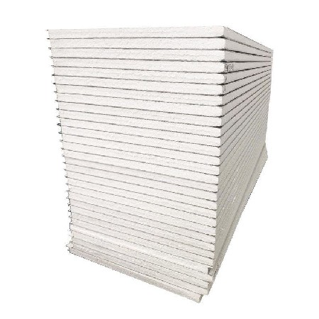 彩钢瓦夹芯防火岩棉板泡沫板瓦楞板隔墙活动板房外墙围挡保温50mm